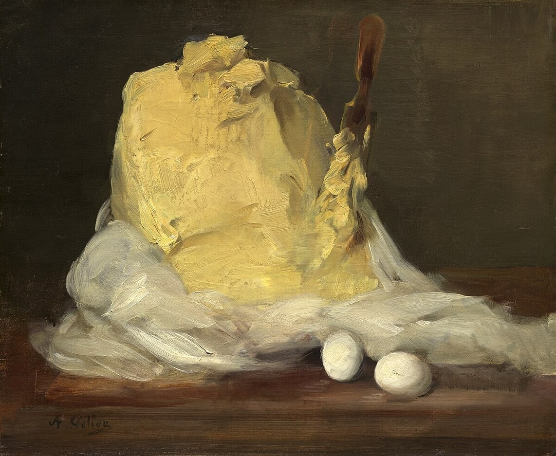 Mixed media on paper #7 – Le goût de la… butter!