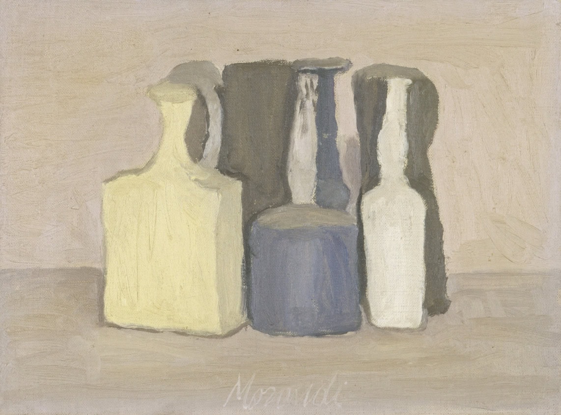 Mixed media on paper #9: The silence of the bee and Morandi